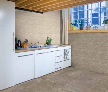 Essential Sand Beige Matt ceramic 7.5x30cm Wall End of Line Product - Image 2
