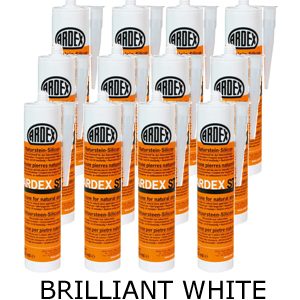 Ardex ST Silicone Sealant Brilliant White – Bulk Buy 12 Tubes (310ml per tube)