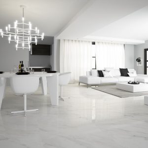 Calacatta Glossy Porcelain tile 80x80cm (rectified)