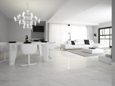 Calacatta Glossy Porcelain tile 80x80cm (rectified) - Image 2