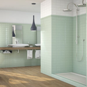 Rustic Gloss Mint Green Ceramic Wall 7.5x15cm