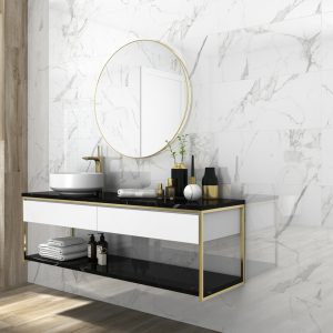 Atmosphere rectangle Marble look Polished Porcelain Porcelain