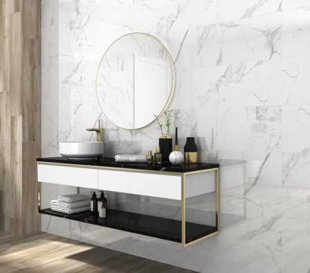 Atmosphere rectangle Marble look Polished Porcelain Porcelain