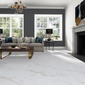 Atmosphere gold veined marble look Polished Porcelain