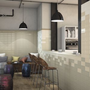 Rustic Gloss Beige Latte Ceramic Wall 7.5x15cm