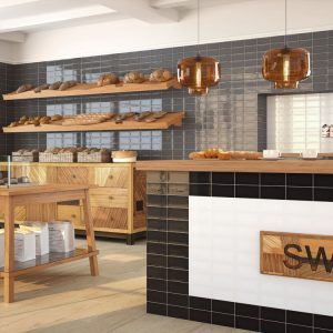 Rustic Gloss Dark Grey Ceramic Wall 7.5x15cm