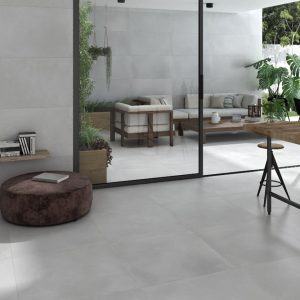 Planet Natural Light Grey Matt Porcelain floor tile 60x60cm