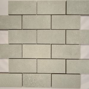 Cemento Grey Porcelain Brick Mosaic 30x30cm (10475)