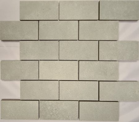 Cemento Grey Porcelain Brick Mosaic 30x30cm (10475)
