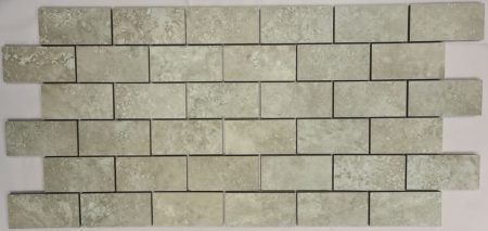 Valley Mixed Grey Porcelain Brick Mosaic 30x30cm (10476) - Image 3