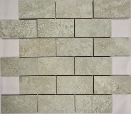 Valley Mixed Grey Porcelain Brick Mosaic 30x30cm (10476)