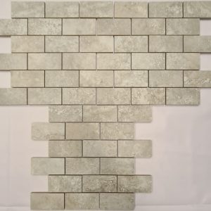 Valley Mixed Grey Porcelain Brick Mosaic 30x30cm