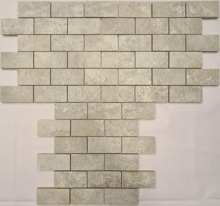 Valley Mixed Grey Porcelain Brick Mosaic 30x30cm (10476) - Image 2