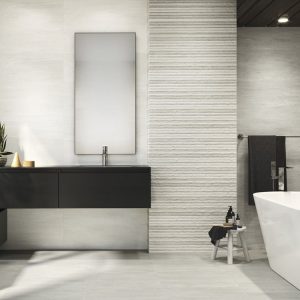 Glacier Silver White Matt Ceramic wall tile Decor 30x90cm