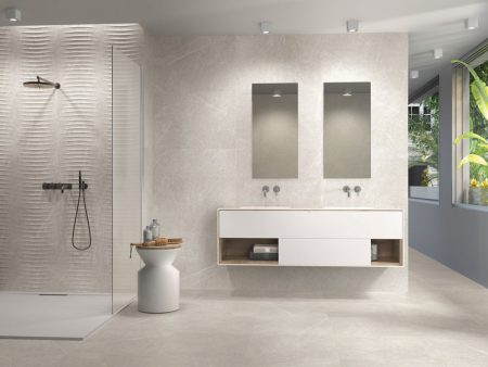 Atlantis Silver Matt Ceramic wall tile Decor 30x90cm