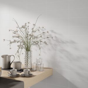 Metro Flat Matt White Wall 10x30cm