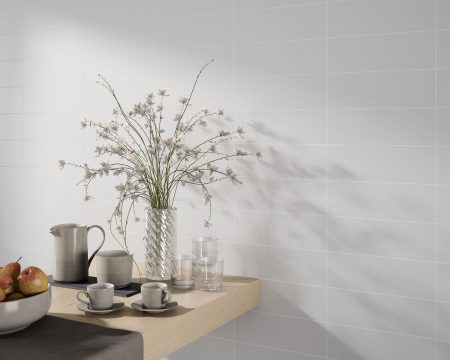 Metro Flat Matt White Wall 10x30cm