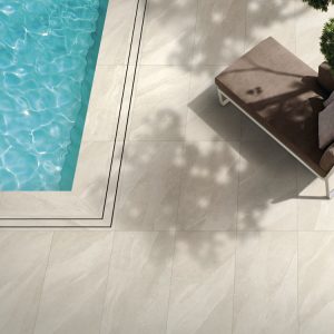 2cm thick Tivoli Beige Porcelain Tiles for outside use 60x60x2cm