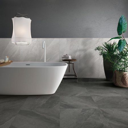 1cm thick Tivoli Black Porcelain Tiles 30x60cm - Image 2
