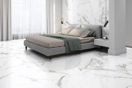 Aquila White Gloss Porcelain rectified tile 60x60cm