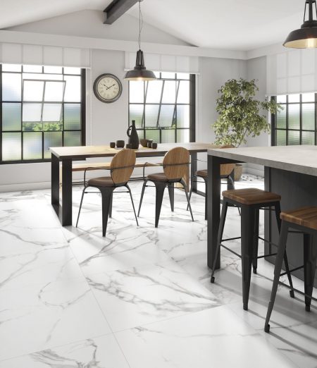 Aquila White Matt Porcelain rectified tile 60x60cm - Image 2