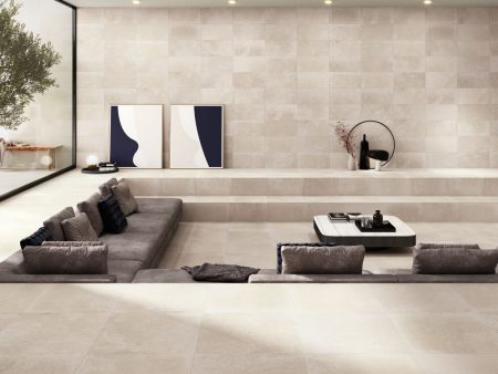 1cm thick Middleton Cream Porcelain Tiles 30x60cm