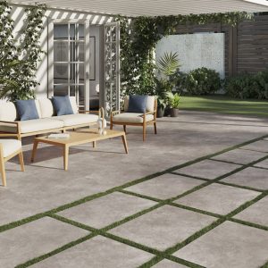 2cm thick Coniston Dark Grey Porcelain Tiles for outside use 60x90x2cm