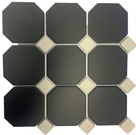 Victorian Black and White Hexagon Mosaic 30x30cm End of Line Product