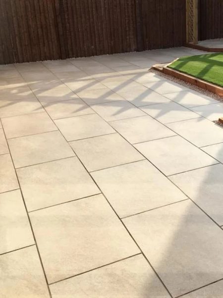2cm thick Element Beige Porcelain Tiles for outside use 60x90x2cm