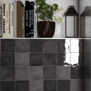 Rhapsody Anthracite Gloss ceramic wall 13x13cm