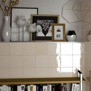 Rhapsody Ivory Gloss ceramic wall 13x13cm