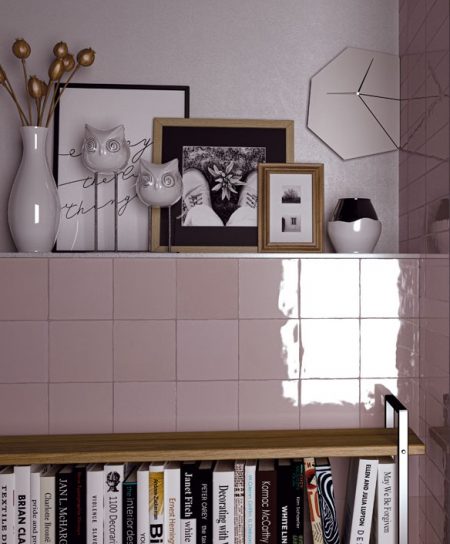 Rhapsody Pink Gloss ceramic wall 13x13cm