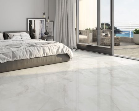 Persian White gloss porcelain tiles 60x60cm - Image 8