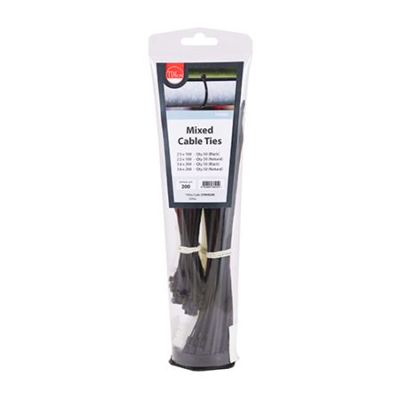 Cable Tiles Mixed Tube of 200 - Black and White