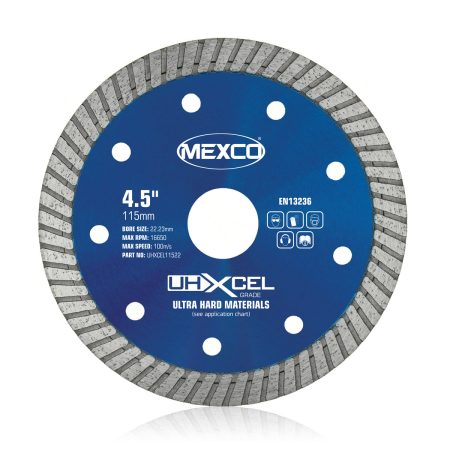 Mexco 115mm 4.5" Diamond Blade Ultra Hard Materials Porcelain (UHXCEL)