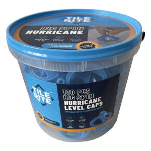 TileRite - Big Spin Hurricane Level Caps Blue (100 piece Bucket)