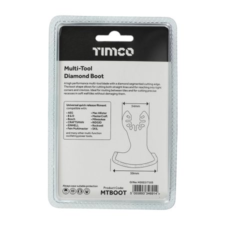 59mm Multi-Tool Diamond Grout Removal Boot Blade - Image 3
