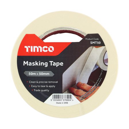 Cream Masking Tape 50 metre roll