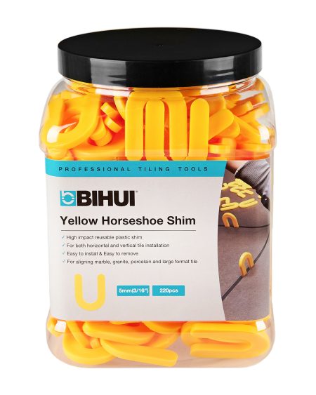 BIHUI - 5mm Horseshoe Shims 220 per pack (Yellow)