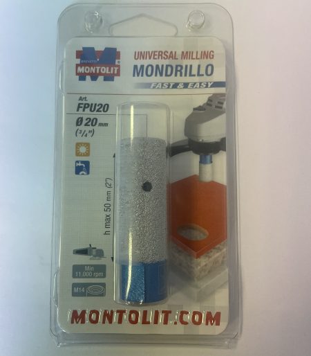 Montolit 20mm Diamond Core Drill FPU20 (For enlarging and shaping holes)