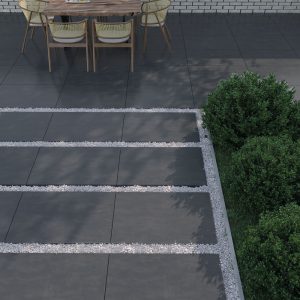 2cm thick Geo Grafite Porcelain Tiles for outside use 80x80x2cm