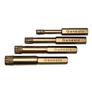 Genesis Dry Diamond Drill Bit Hole Saw with Wax