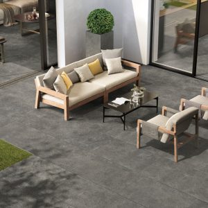 2cm thick Sovereign Antracite Porcelain Tiles for outside use 60x90x2cm