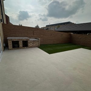 2cm thick Element Molten White Porcelain Tiles for outside use 60x90x2cm