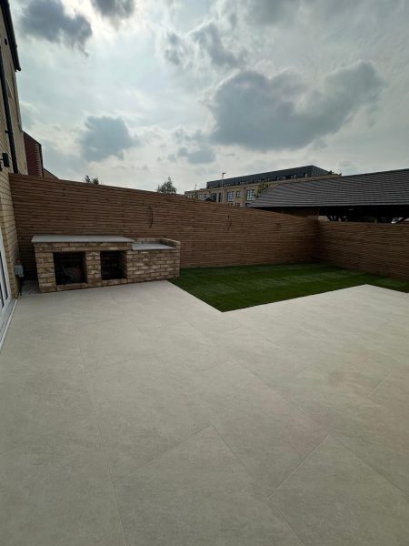 2cm thick Element Molten White Porcelain Tiles for outside use 60x90x2cm