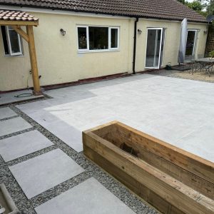 2cm thick Venus Silver Porcelain Tiles for outside use 80x80x2cm