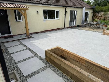 2cm thick Venus Silver Porcelain Tiles for outside use 80x80x2cm
