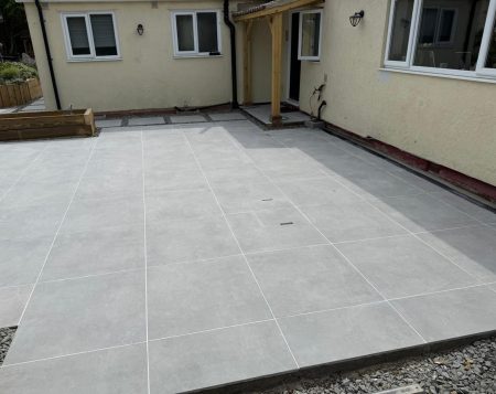 2cm thick Venus Silver Porcelain Tiles for outside use 80x80x2cm - Image 3