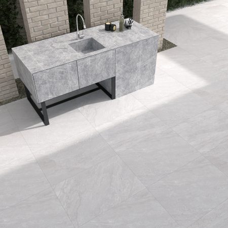 2cm thick Desert White Porcelain Tiles for outside use 60x90x2cm