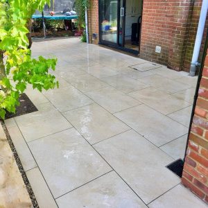 2cm thick Element Molten White Porcelain Tiles for outside use 60x90x2cm
